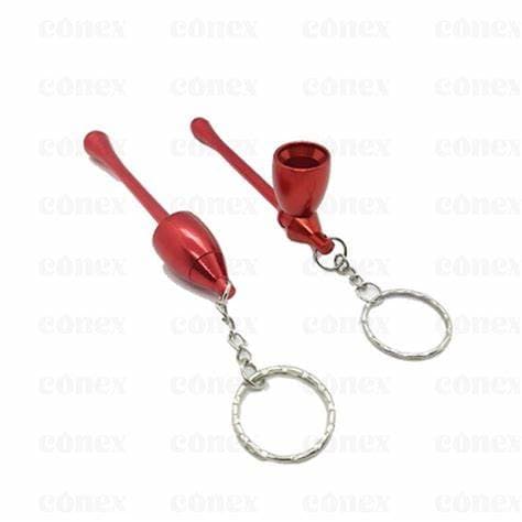 Pipa Metal Llavero Mushroom Red 90 mm.