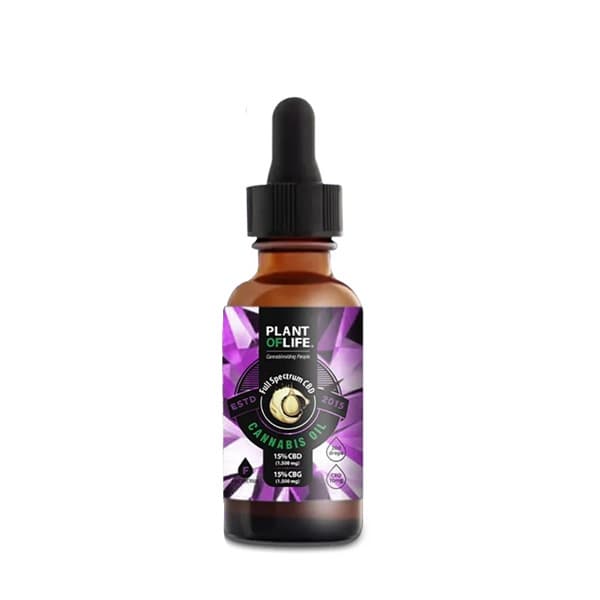 CBD Oil Plant of Life Ultra Spectrum 15% Cbd & 15% Cbg - 10 ml.