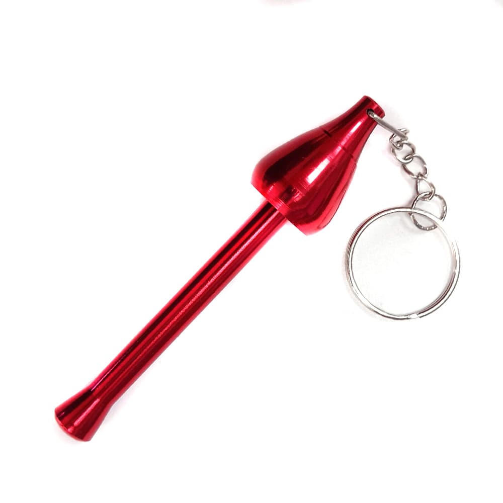 Pipa Metal Llavero Mushroom Red 90 mm.