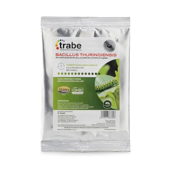 Bacillus Thurigiensis 40 gr. Trabe